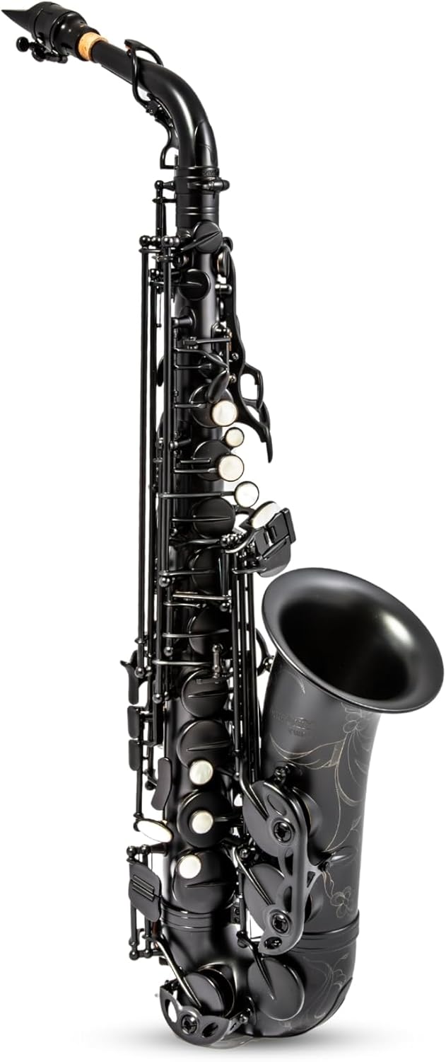 BetterSax Session Alto Saxophone Matte Black Finish — Hand-Crafted Professional Saxophone — Enhanced Tone, Projection & Ergonomics — Includes Professional Hand-Finished Mouthpiece