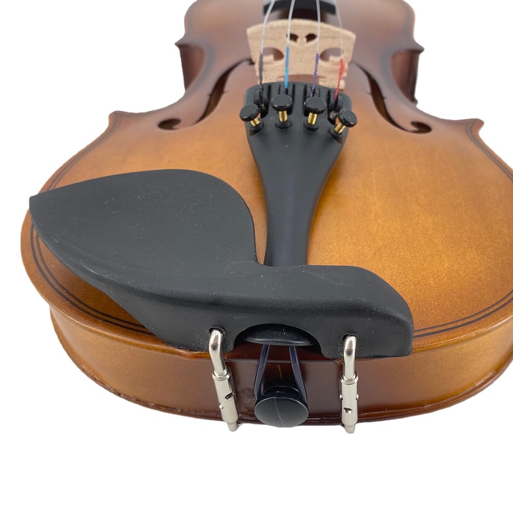 4/4 Violin Kit for Beginners - Perfect for School Orchestra & Daily Practice, Solidwood Maple/Basswood Construction, Matte Black Finish, Hard Case & All Accessories Included