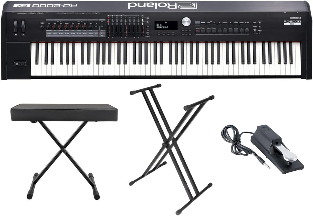 Roland RD-2000 EX 88-key Digital Piano Essentials Bundle