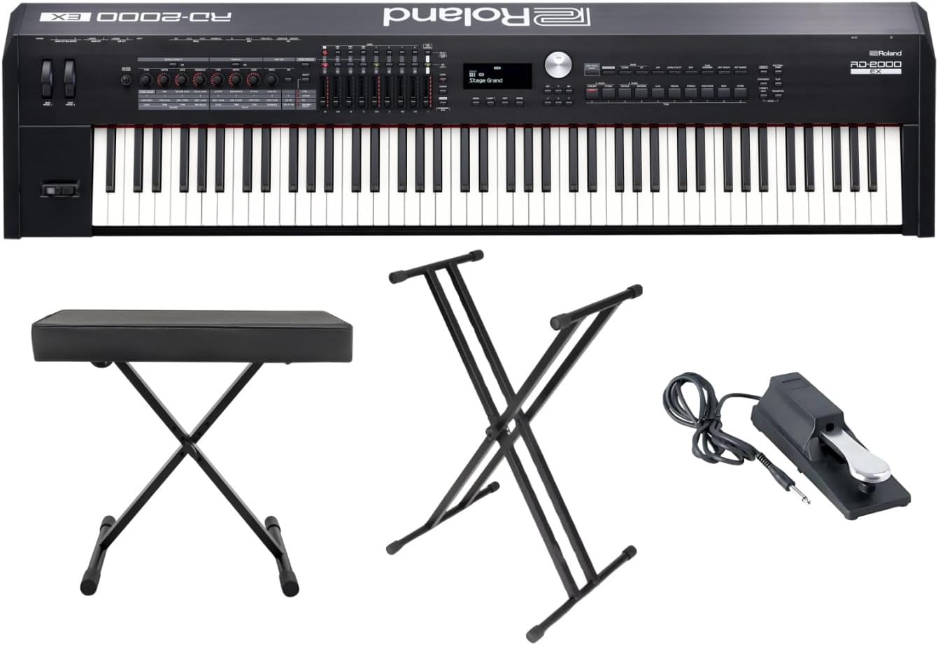 Roland RD-2000 EX 88-key Digital Piano Essentials Bundle