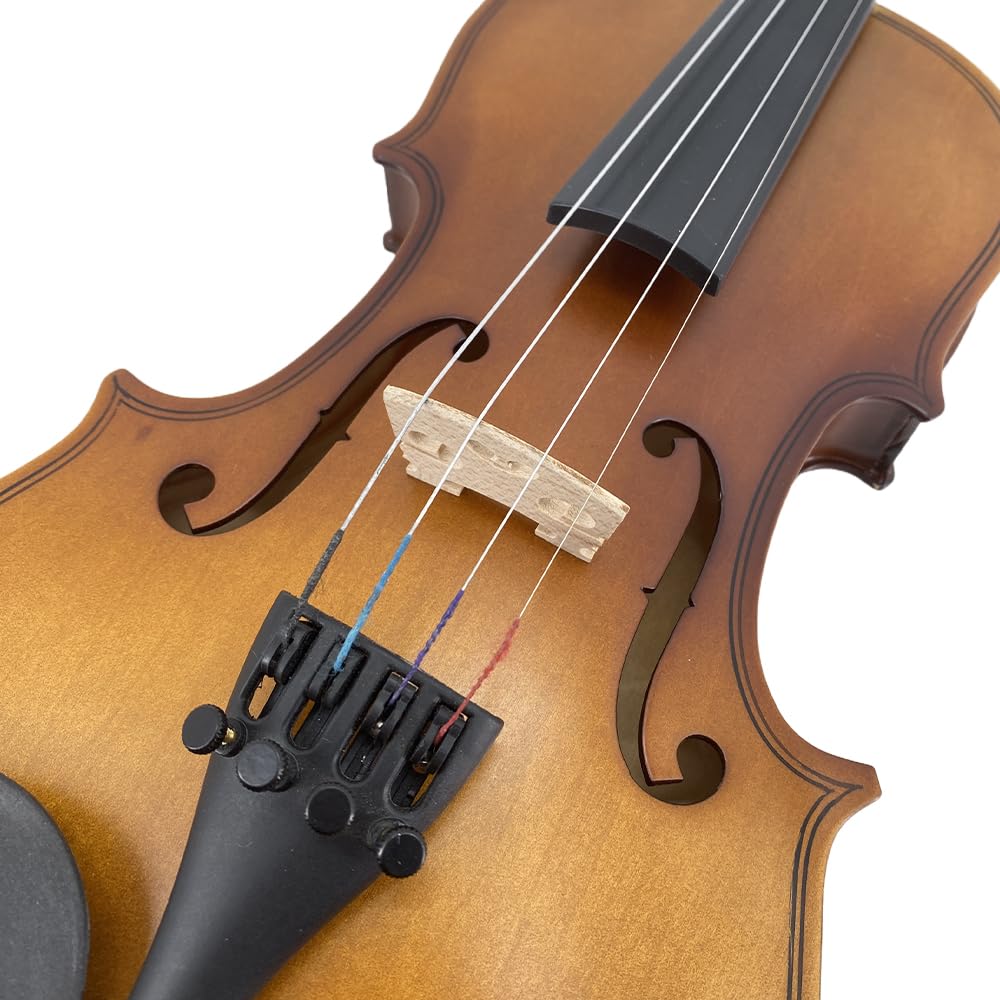 4/4 Violin Kit for Beginners - Perfect for School Orchestra & Daily Practice, Solidwood Maple/Basswood Construction, Matte Black Finish, Hard Case & All Accessories Included