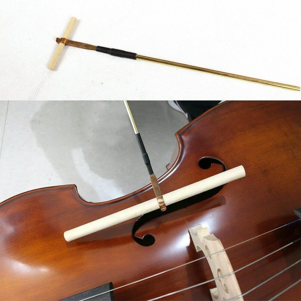 14 Pieces Violin Luthier Install Repair Tool Kit with Template Gauge, String Lifter, Maple Bridge, Sound Post Gauge, Retriever Clip, Setter, Velvet Storage Bag Violin Parts & Accessories