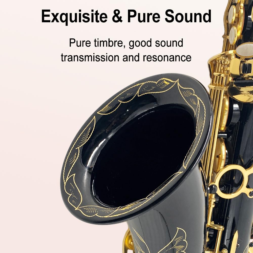 Alto Saxophone E Flat for Adults Student Sax Eb Alto Full Kit With Carrying Sax Case Mouthpiece Straps Reeds Saxophone Beginner Kit