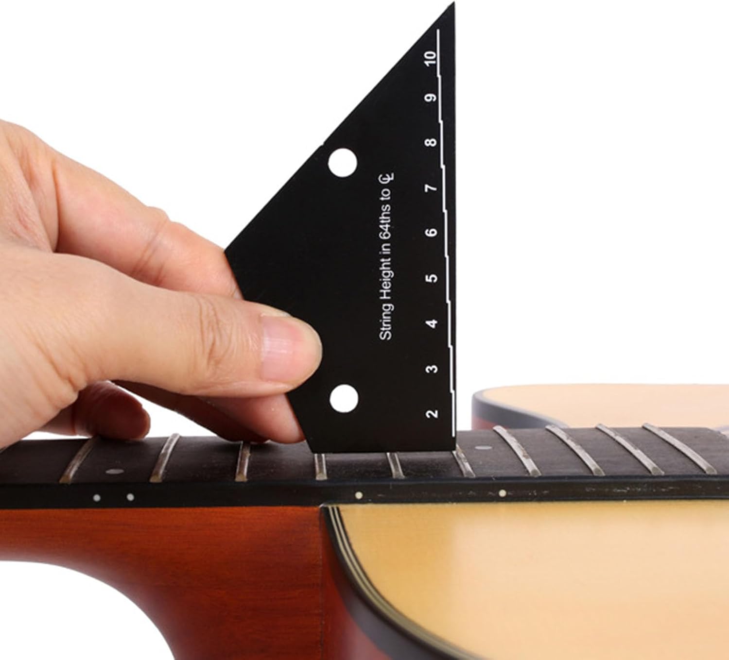 String Action Ruler Precision Luthier Tools | String Action Gauge Guitar Tools for Setup for Acoustic Electric Violin Instrument Repair Maintenance Fret Leveling