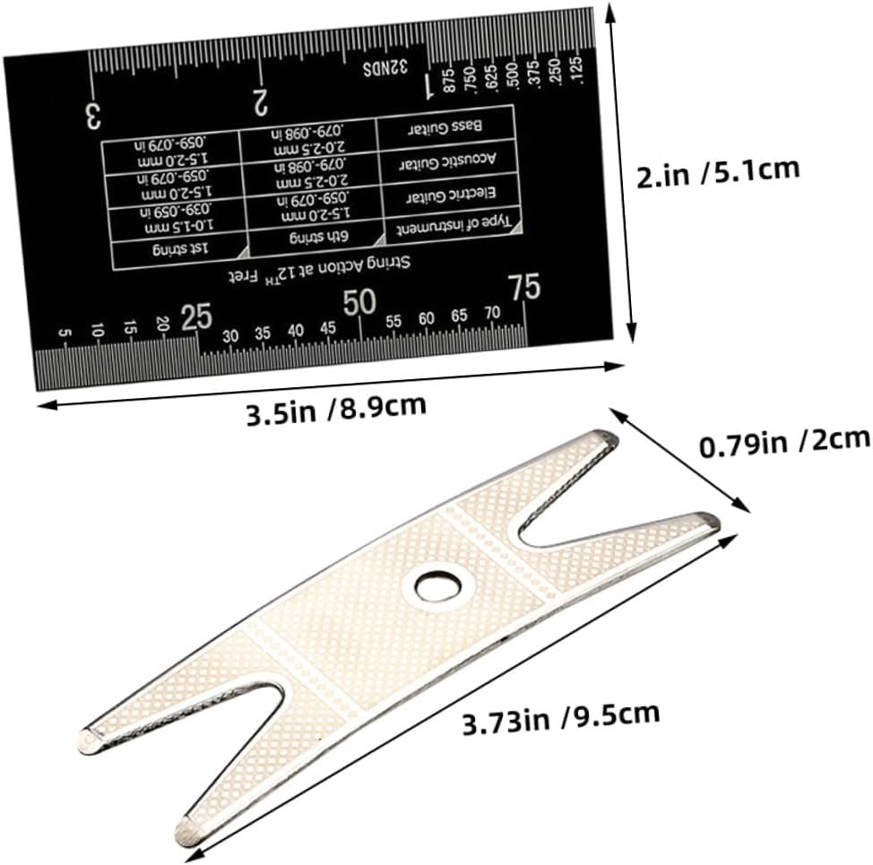 TOYANDONA Guitar Supplies Violin String Ruler Kit String Action Gauge Tool Violin Tool Ruler
