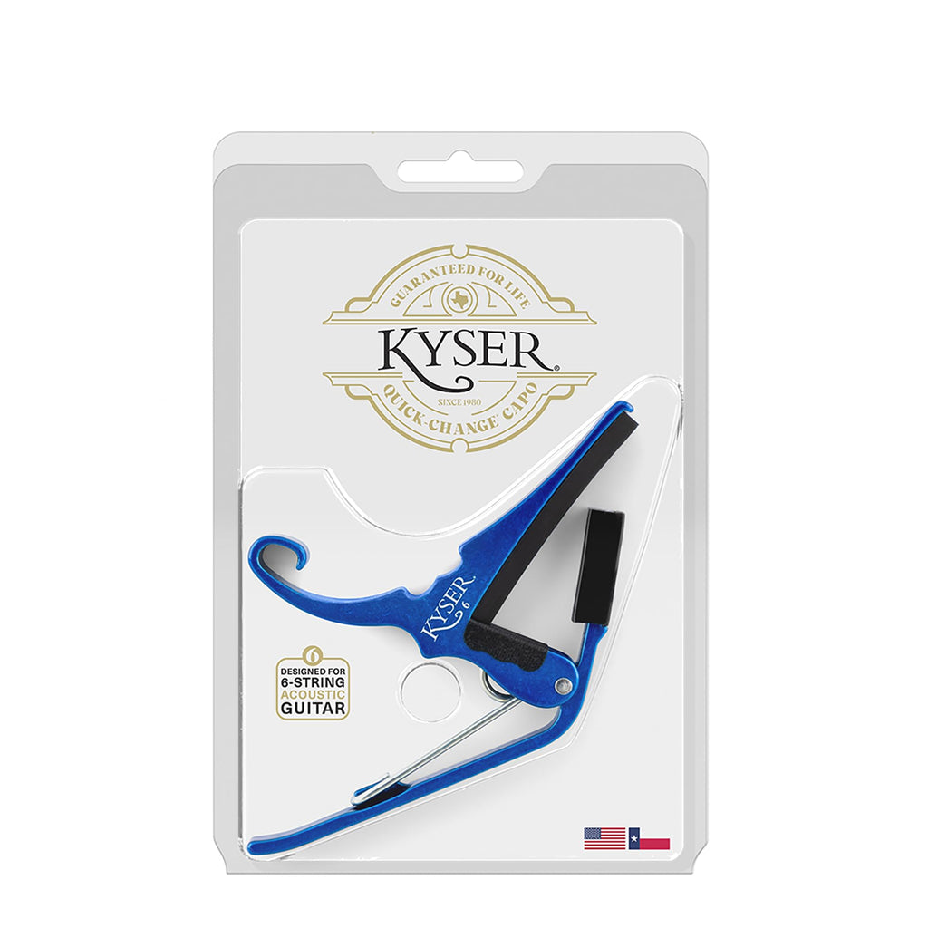 Kyser Quick-Change Guitar Capo for 6-string acoustic guitars, Black, KG6BA