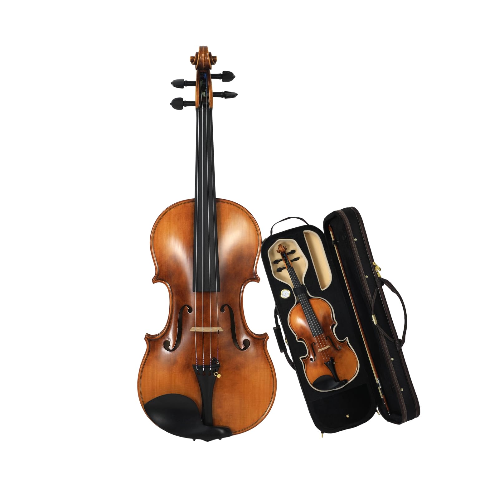 Master 4/4 Full-Size Violin | Hand-Varnished with 20+ Year Aged Italian Spruce & Bosnian Maple | Professional Orchestra Instrument for Professional soloists and session players (VIO1328)