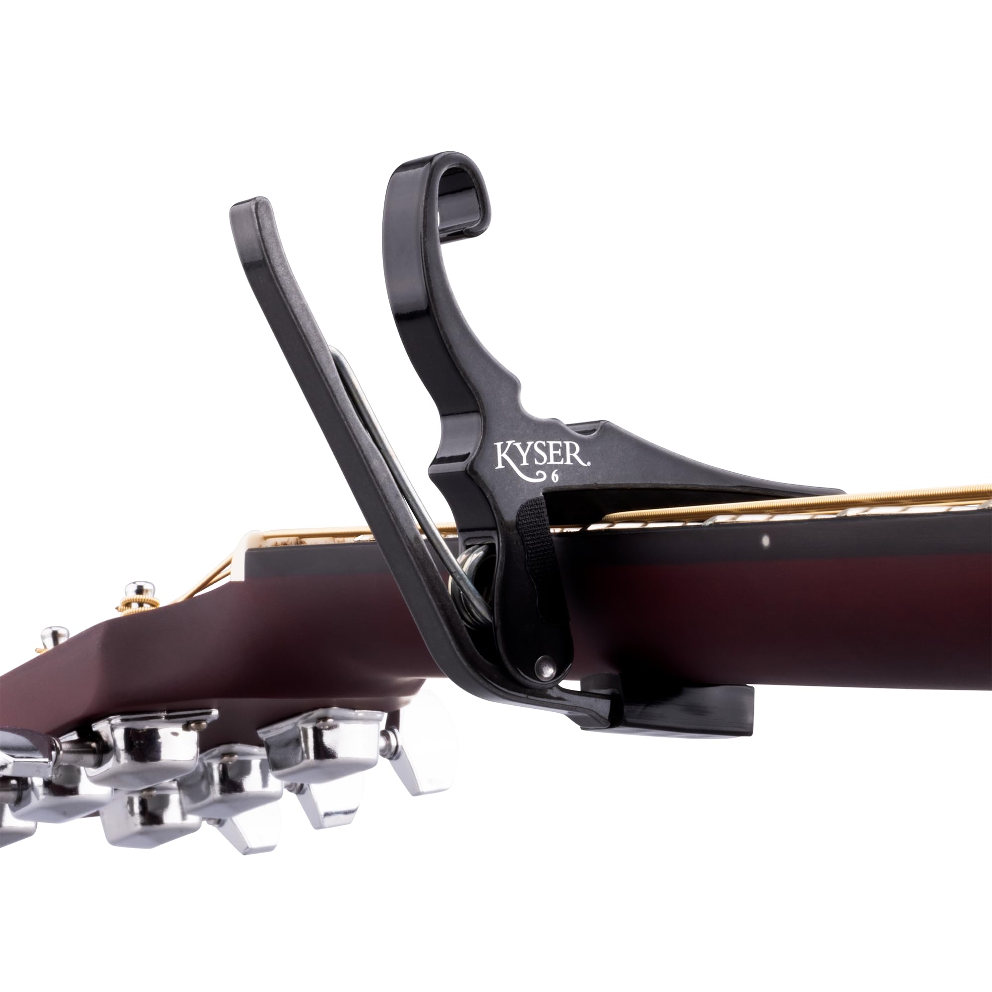 Kyser Quick-Change Guitar Capo for 6-string acoustic guitars, Black, KG6BA