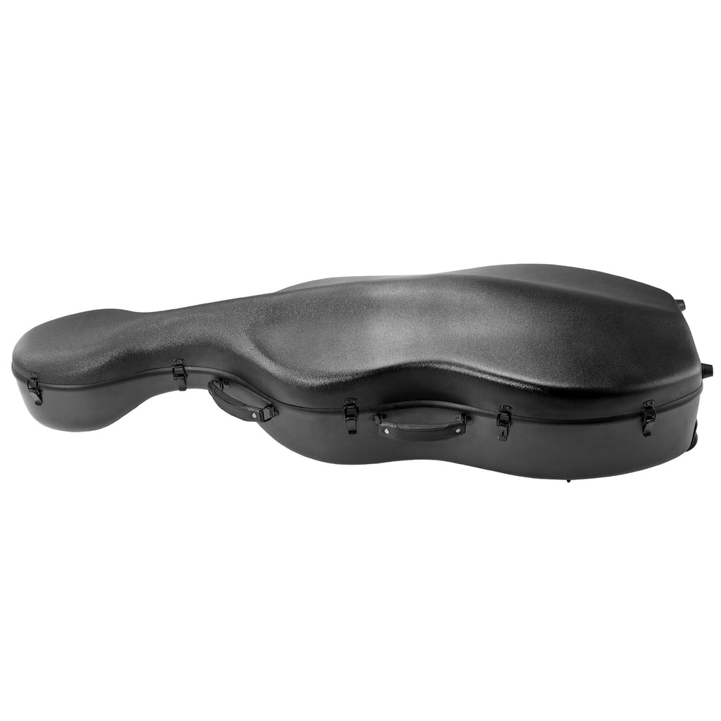 VEVOR 4/4 Full Size Cello Case, Lightweight Portable Travel Carrying Bag, with Dual Shoulder Straps, Anti-Scratch, Professional Cello-Shape, for Cello, Black