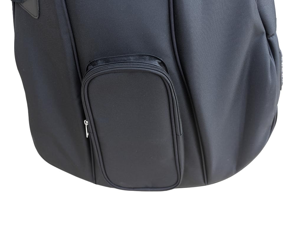 Lightweight 4/4 Cello Case Gig Bag with Padded Backpack Straps,Heavy Duty Waterroof for Classic Electric Cello with Double Handles & Accessory Pockets (gray)