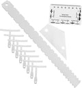 Generic 12pcs Guitar Luthier Tool Kit String Action Ruler Notched Radius Gauge Fret Rocker Height Measuring Tools for Electric Guitars Basses Compact Portable Design