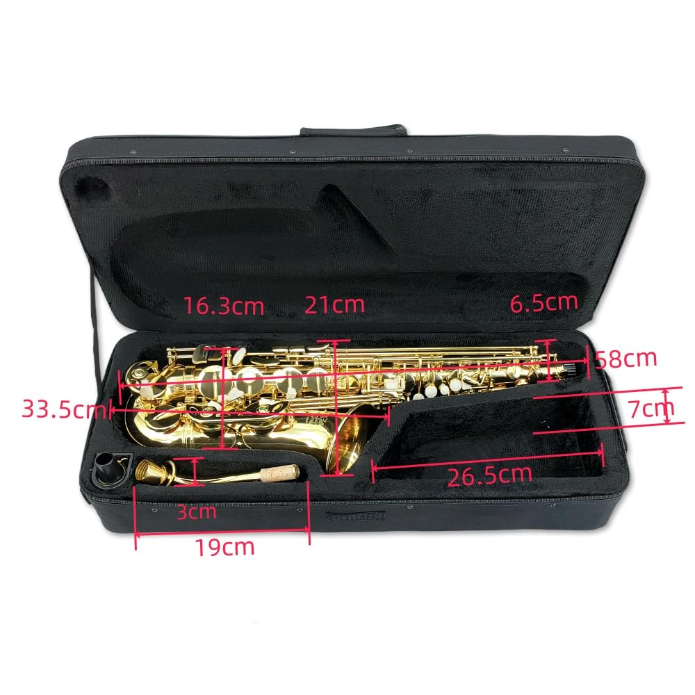 Straight Soprano Saxophone – Bb Brass Sax with Case, Mouthpiece & Full Accessories for Beginner & Adult