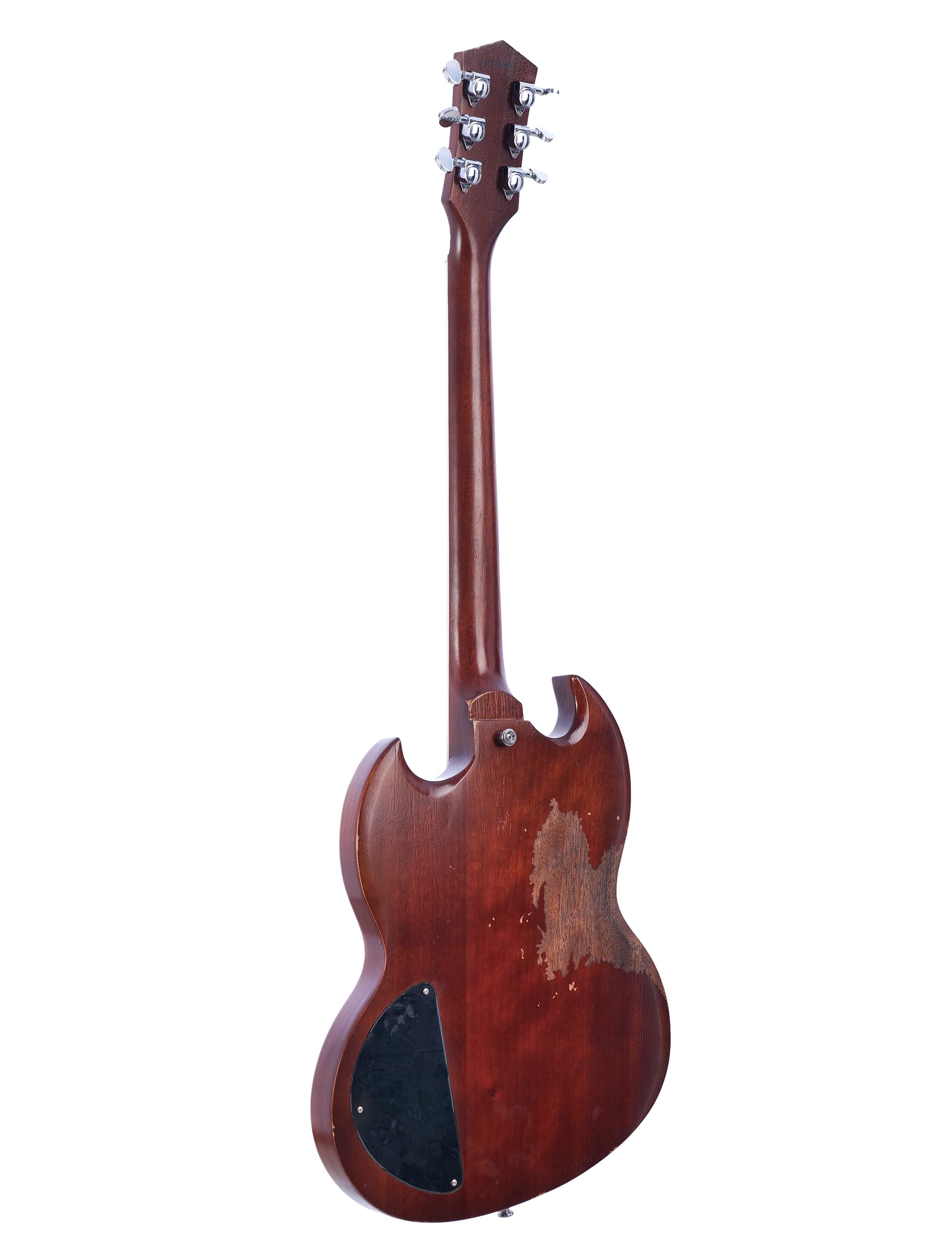 KGD Relic Electric Guitar,Solid Body Electric Guitar With Mahogany Body and Neck,Rosewood Fingerboard,Bone Nut,SG style 6-String Guitar,Professional/Electric Guitars for Adults