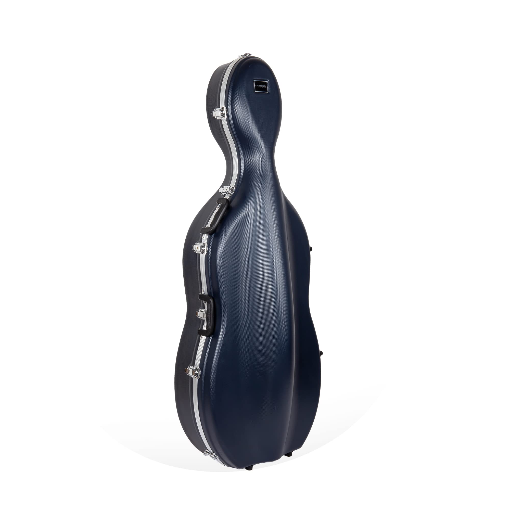 Crossrock ABS Cello Case for 4/4 & 3/4 Size | Wine Red Velvet Interior, Molded Hardshell with Wheels, Lock, Dual Bow Holders & Backpack Straps-Dark Red (CRA862CEFDR)