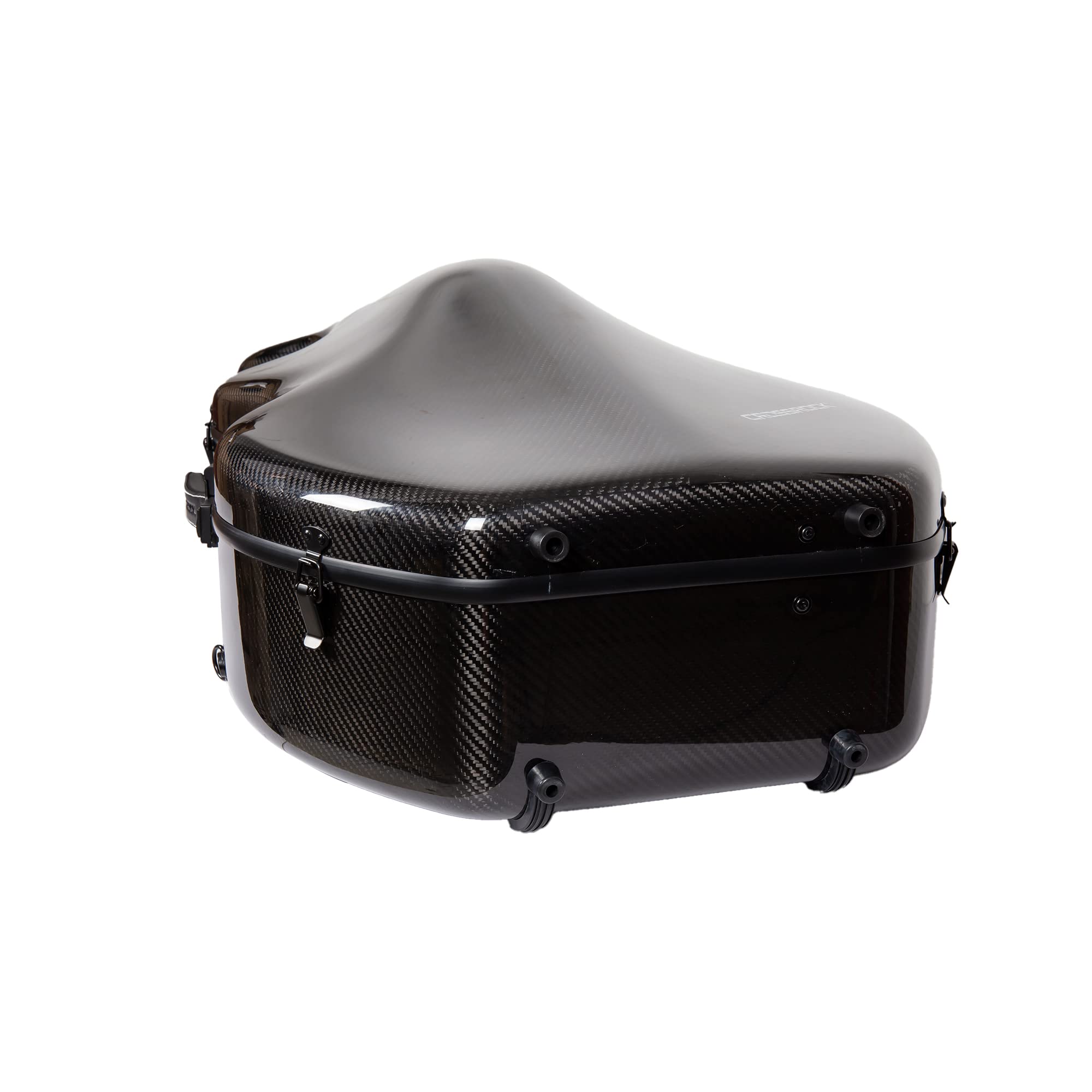 Crossrock Professional 3K Twill Carbon Fiber Cello Case | Fits 4/4 Full-Size Cello | 7lb Ultra-Light Travel-Ready Hardshell | Aerospace Weave Technology & Mirror Black Finish