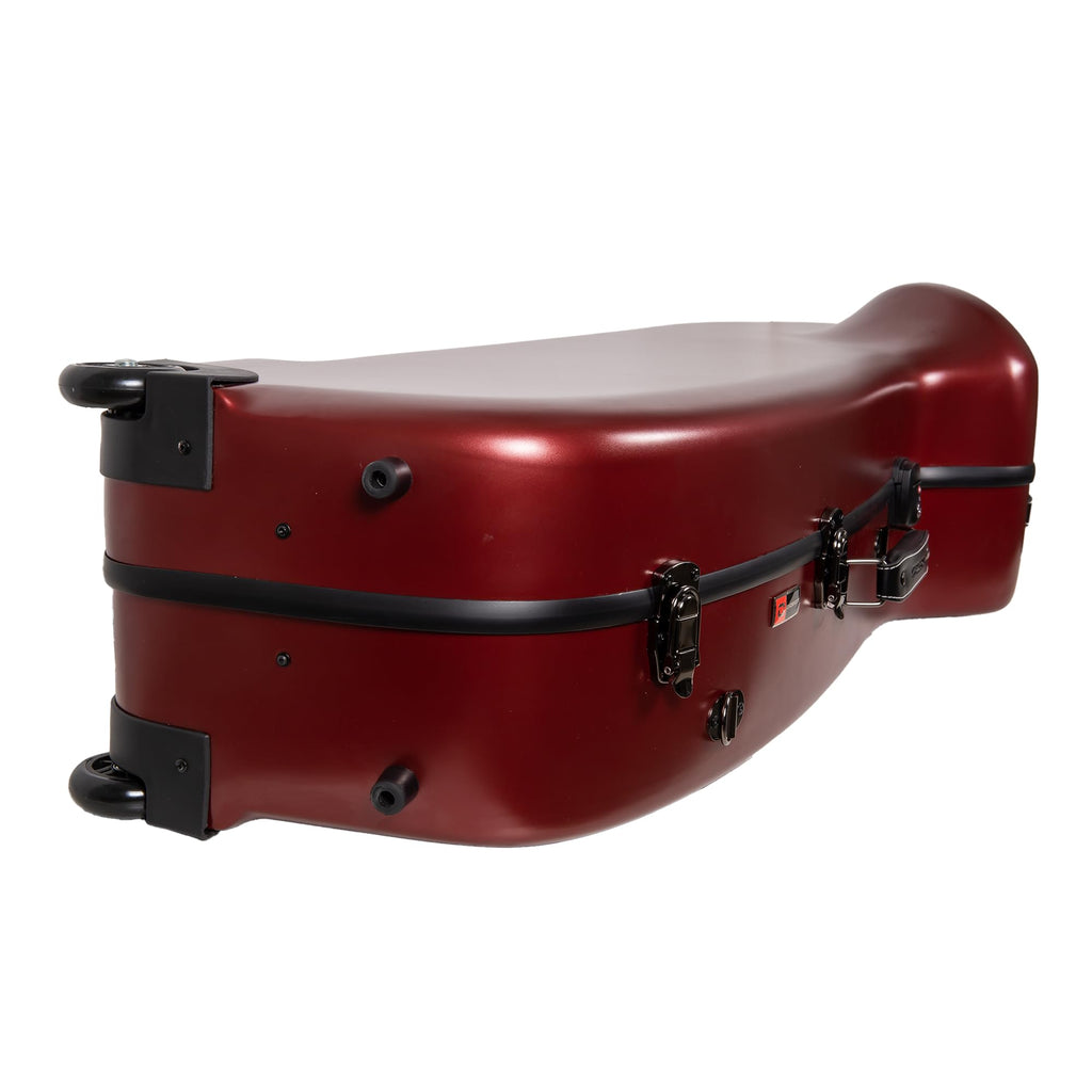 Crossrock Low A Baritone Saxophone Case with Wheels | Polycarbonate Hard Shell, TSA Lock, Anti-Scratch Finish, Neck & Mouthpiece Storage–Black (CRF4050BSBK)