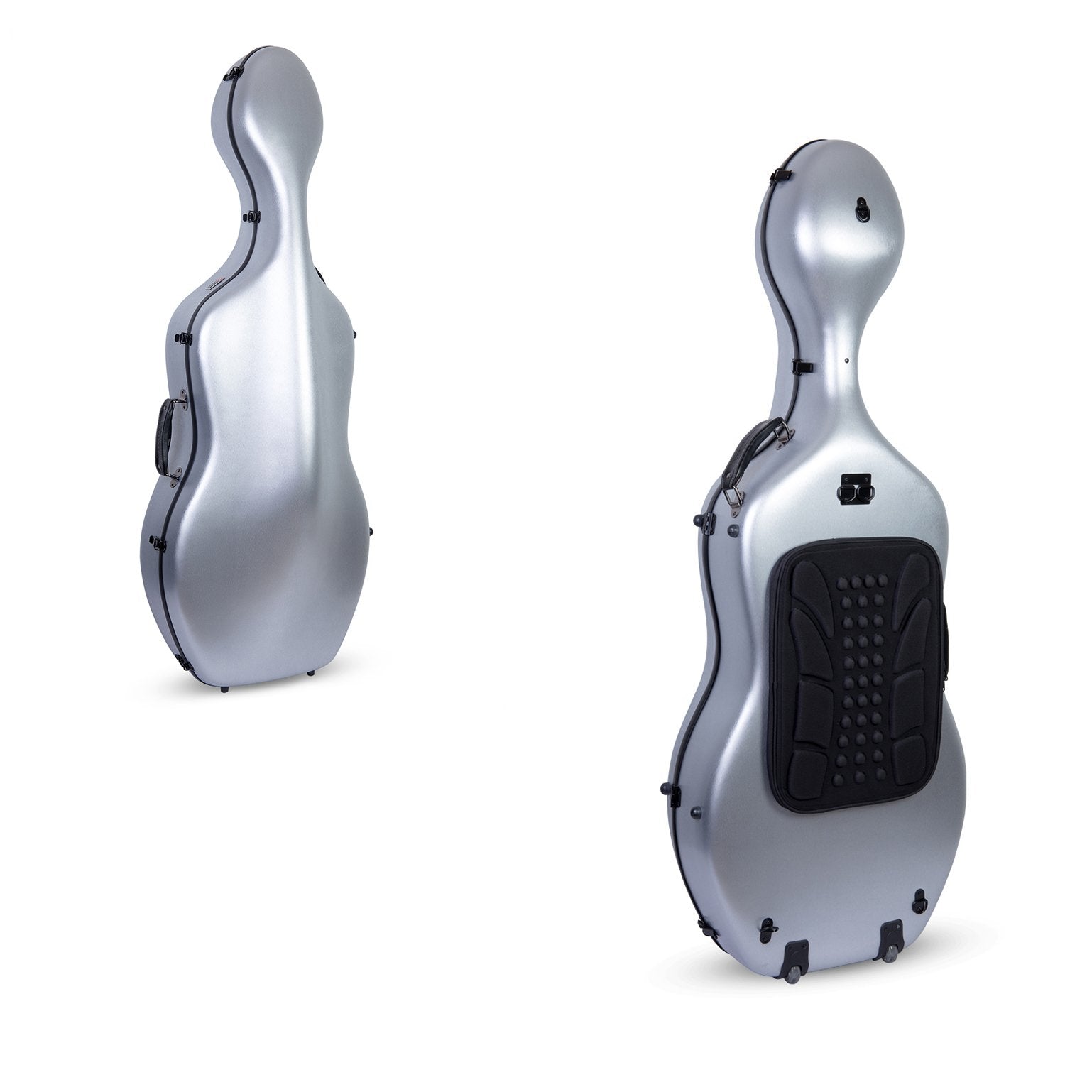 Crossrock Poly Carbon Composite Cello Case, for 3/4 Size Cello with backpack and wheels in Blue(CRF1000CETBLHT)