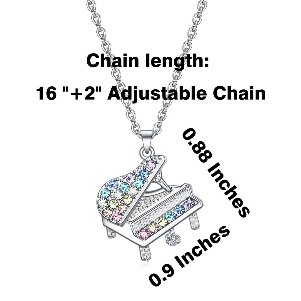 VEEHOO Violin/Guitar/Piano/Trumpet/Saxophone/Harp/Drum/Cello Necklace for Girls Women,Music Lover Jewelry Gifts for Women Girls