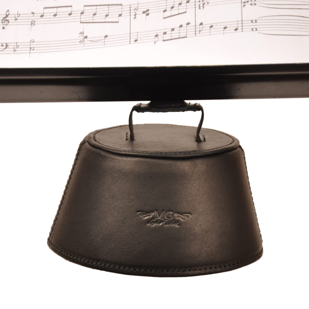 Trombone magnetic mute, lightweight leather mute for jazz and classical trombone players by MG Leather Work (Black)