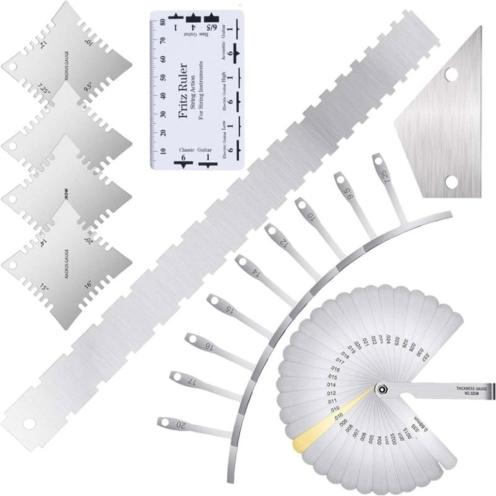 Guitar Setups Gauge Luthier Measuring Tool Guitars String Action Gauges Ruler Height Spacing