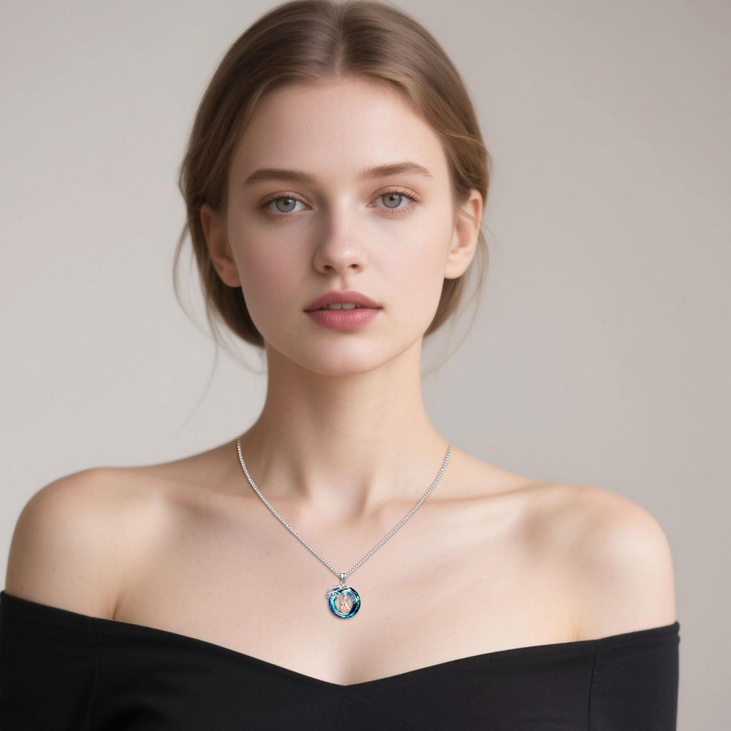 Sport/Music Necklace for Women 925 Sterling Silver Crystal Pendant Tree of Life Jewelry Gifts for Sport Players