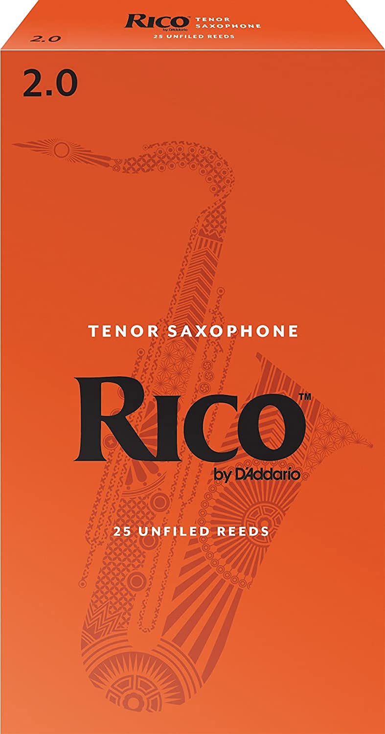 Rico Organic Tenor Saxophone Reeds, Strength 3.0, Pack of 10