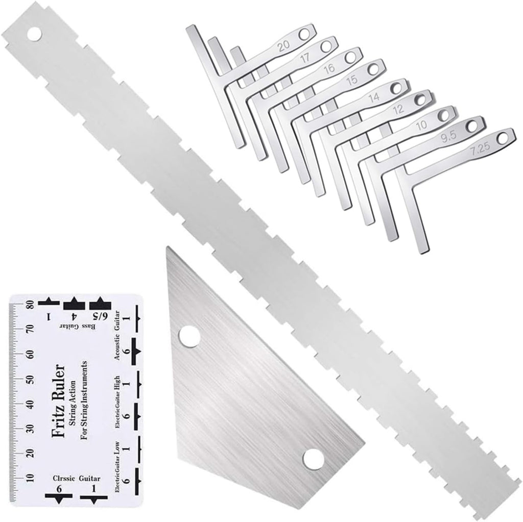 Professional Guitar Set Featuring Gauge and String Action Ruler Suitable for Accurate Measurements Portable Guitar Tool