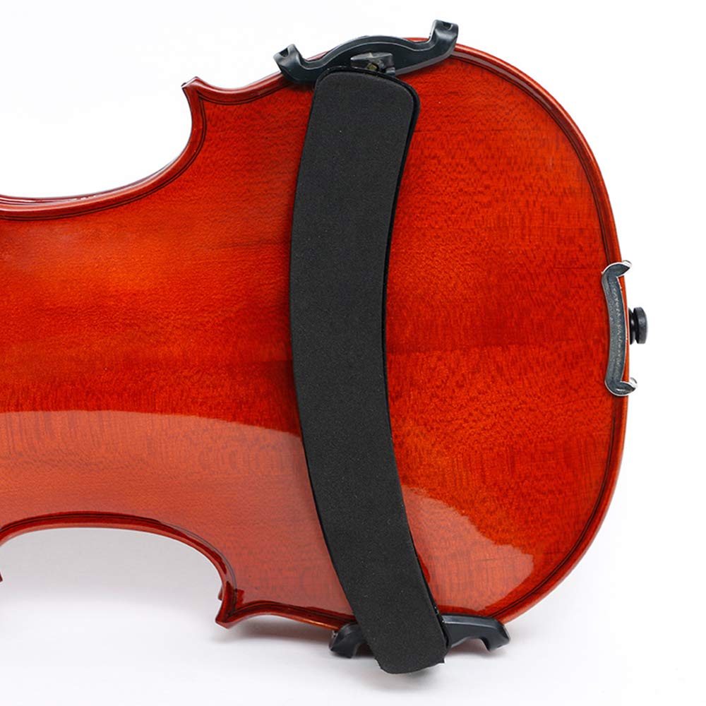 SUEWIO Violin Shoulder Rest for 4/4 Size, Premium Aluminum Alloy Violin Shoulder Rest with Thicken Comfortable Foam Pad & Height Adjustable Feet