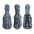 4/4 Cello Case Gig Bag for Classic Electric Cellos Heavy Duty Waterproof with Backpack Straps High Density Foam Padding Velour Lining Bow Rosin Pockets Music Sheet Storage (grey)