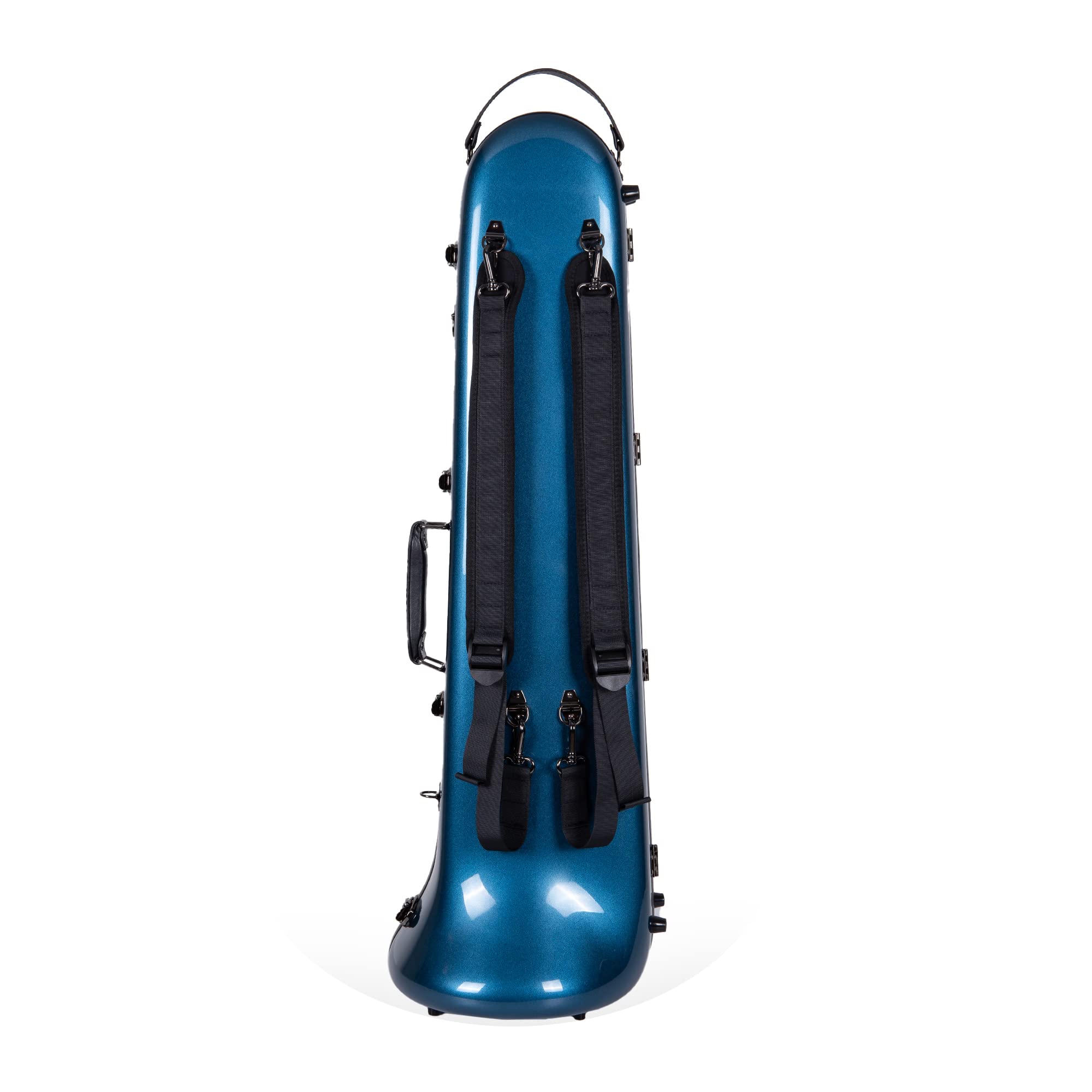 Crossrock Fiberglass Case fits for Trumpet with removable shoulder straps-Black(CRF1020TRBK)