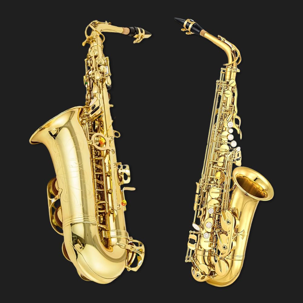 Straight Soprano Saxophone – Bb Brass Sax with Case, Mouthpiece & Full Accessories for Beginner & Adult
