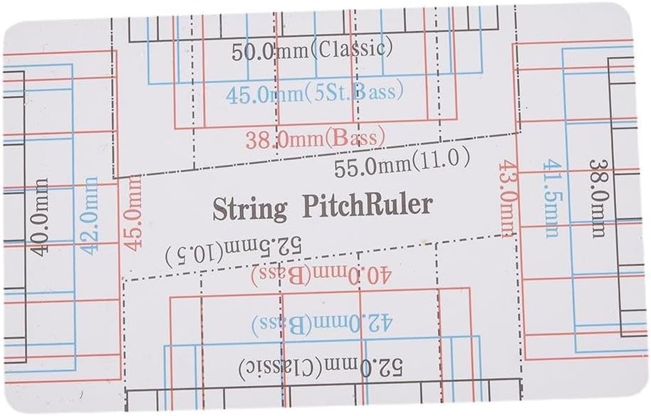 Guitar Radius Gauge Set 9-Piece Stainless Steel Fretboard Curvature Ruler with String Height Action Tool for Luthier Repair Silver