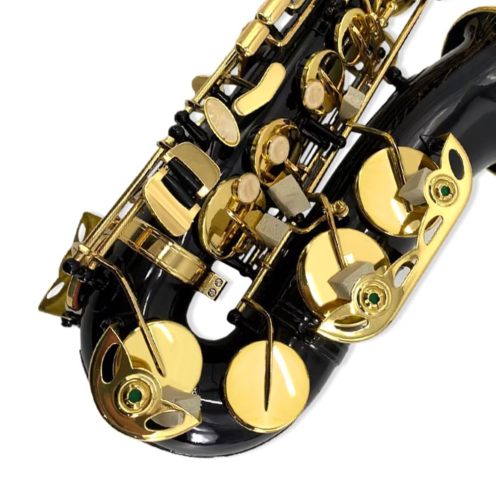 Yinfente Eb Alto Saxophone For Beginners Adult,Saxophone Student,E Flat Alto Sax Full Kit With Reeds,Pads Cushions,Hard Carrying Case,Cleaning Cloth & Rod,Mouthpiece,Gloves,Neck Strap Gold