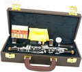 Middle E Flat Clarinet Ebony With Case Silver Plated Keys Clarinet Set