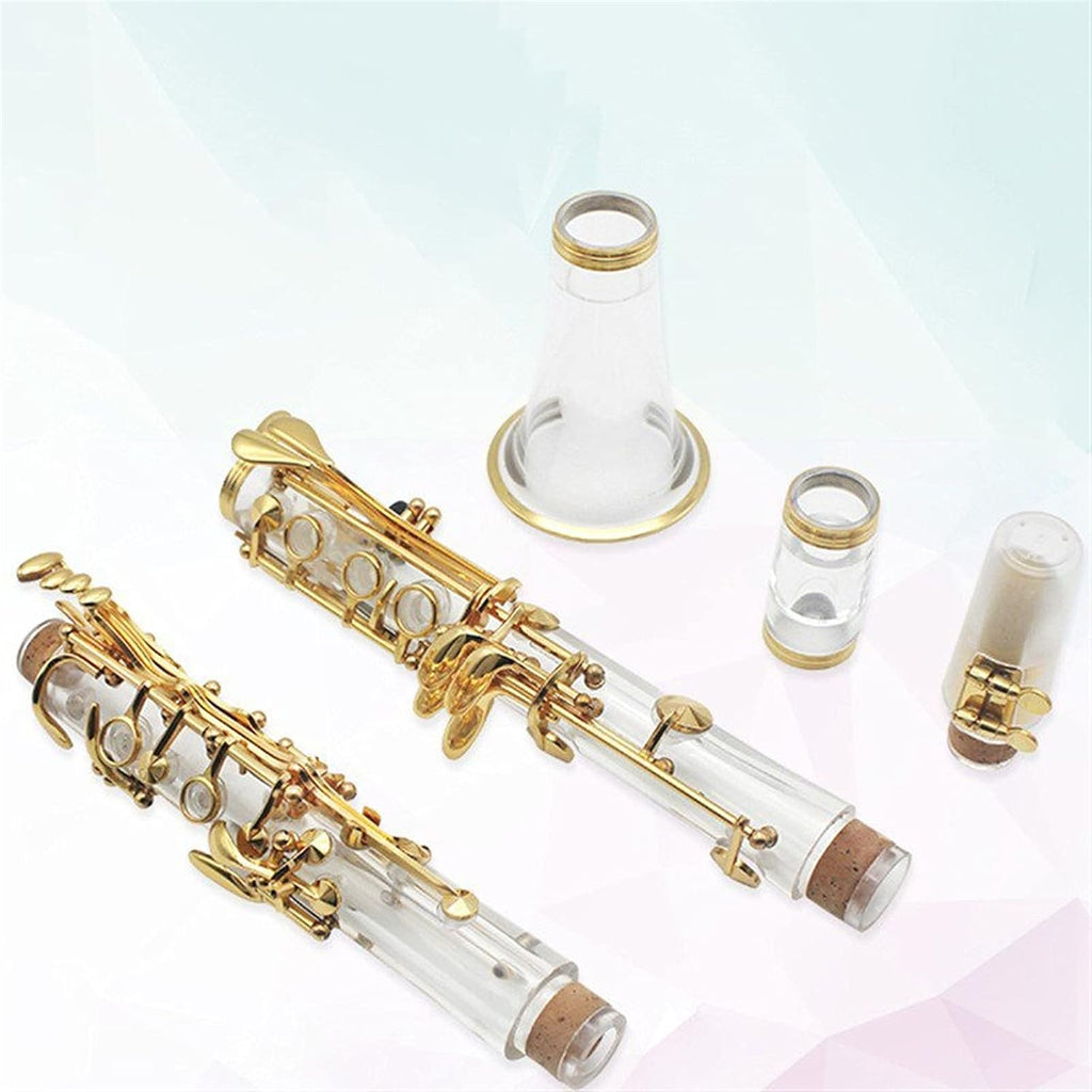 Standard Clarinet Performance Level Transparent B- flat Crystal Glass Clarinet B Large Clarinet Western Wind Instrument Beginner Clarinet