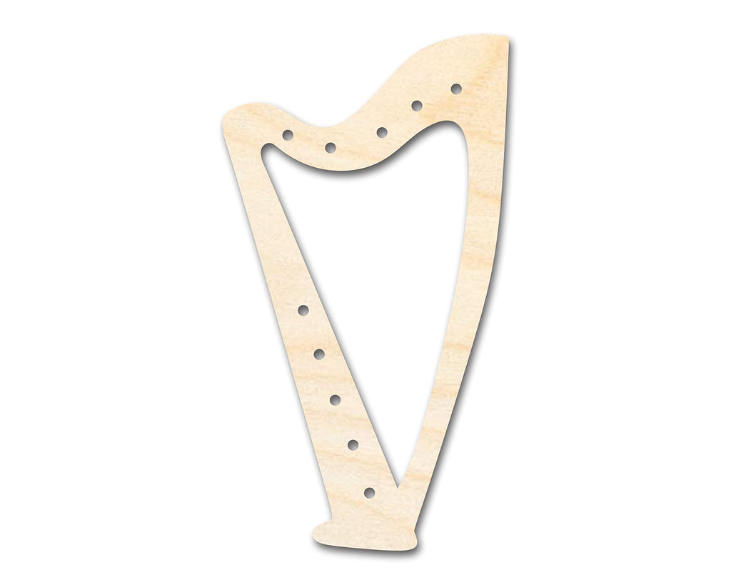 Unfinished Wood Harp with Holes Shape Craft up to 46" 42" / 1"