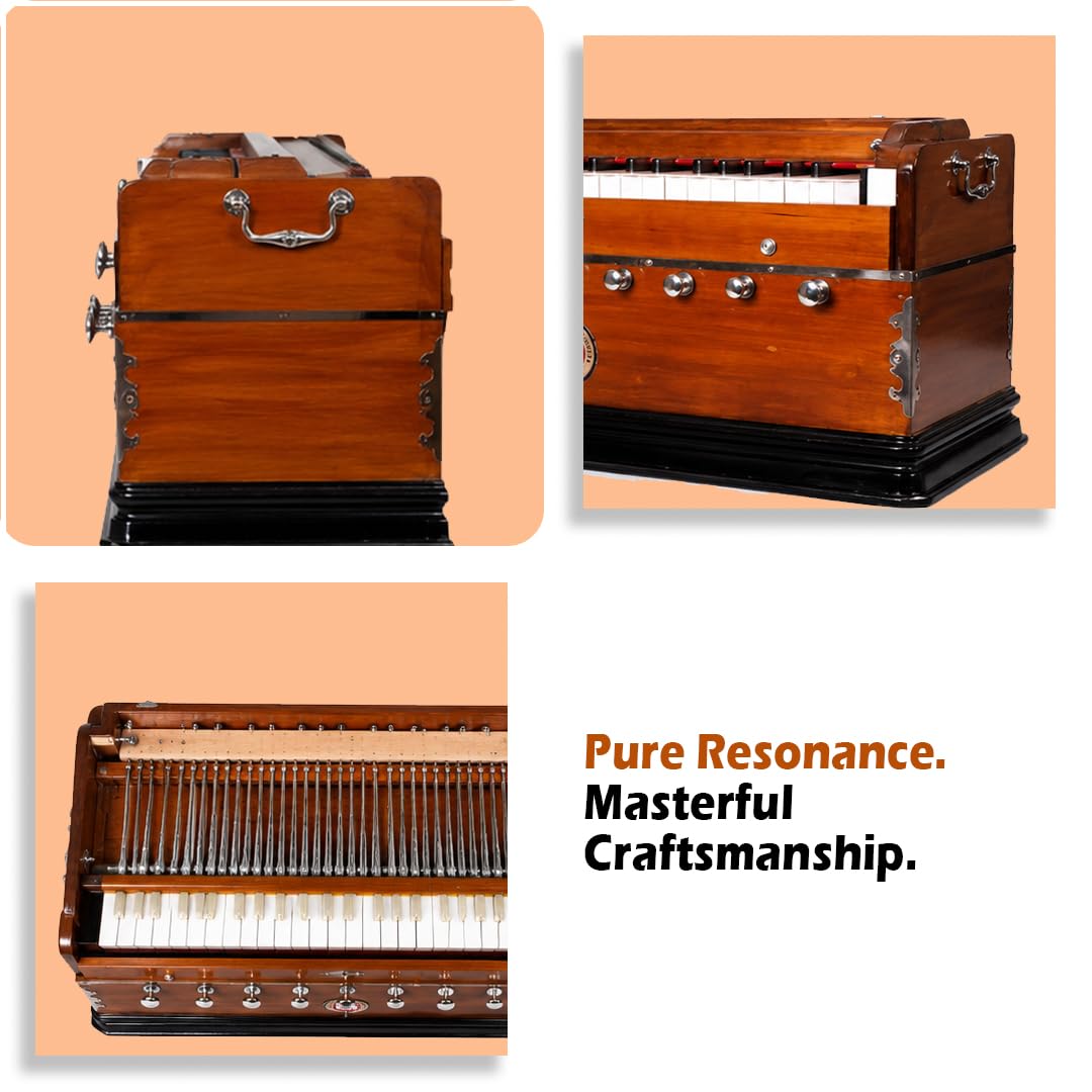 VRINDAVANBAZAAR.COM Standard Quality Harmonium, Comes with a Bag -Vrindavan Bazaar (Standard Quality)