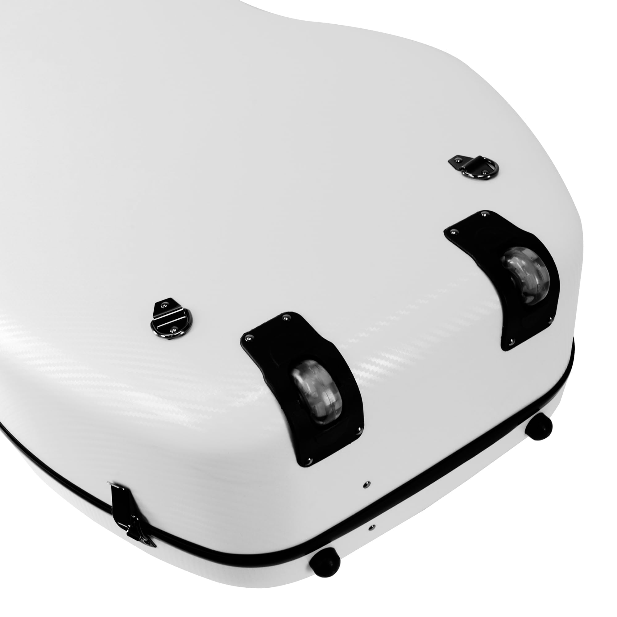 MI&VI CP-7006 Pure Poly Carbon Fiber Cello Case 4/4 Hard Shell 11lb (Full Size) with Wheels | Carry Straps | Rigid Protection | Tough Shell (Black)