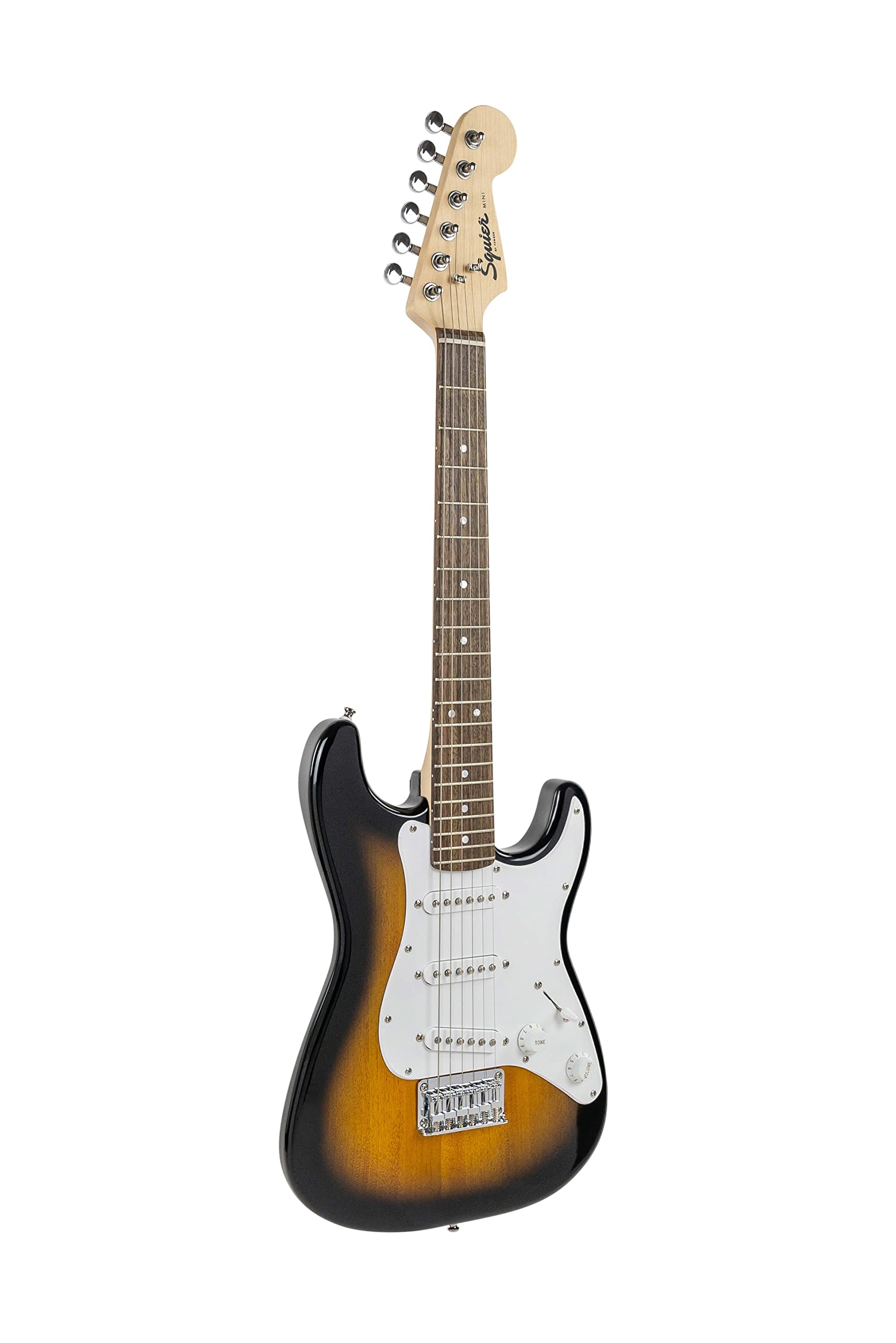 Squier Mini Stratocaster Electric Guitar, with 2-Year Warranty, Black, Laurel Fingerboard