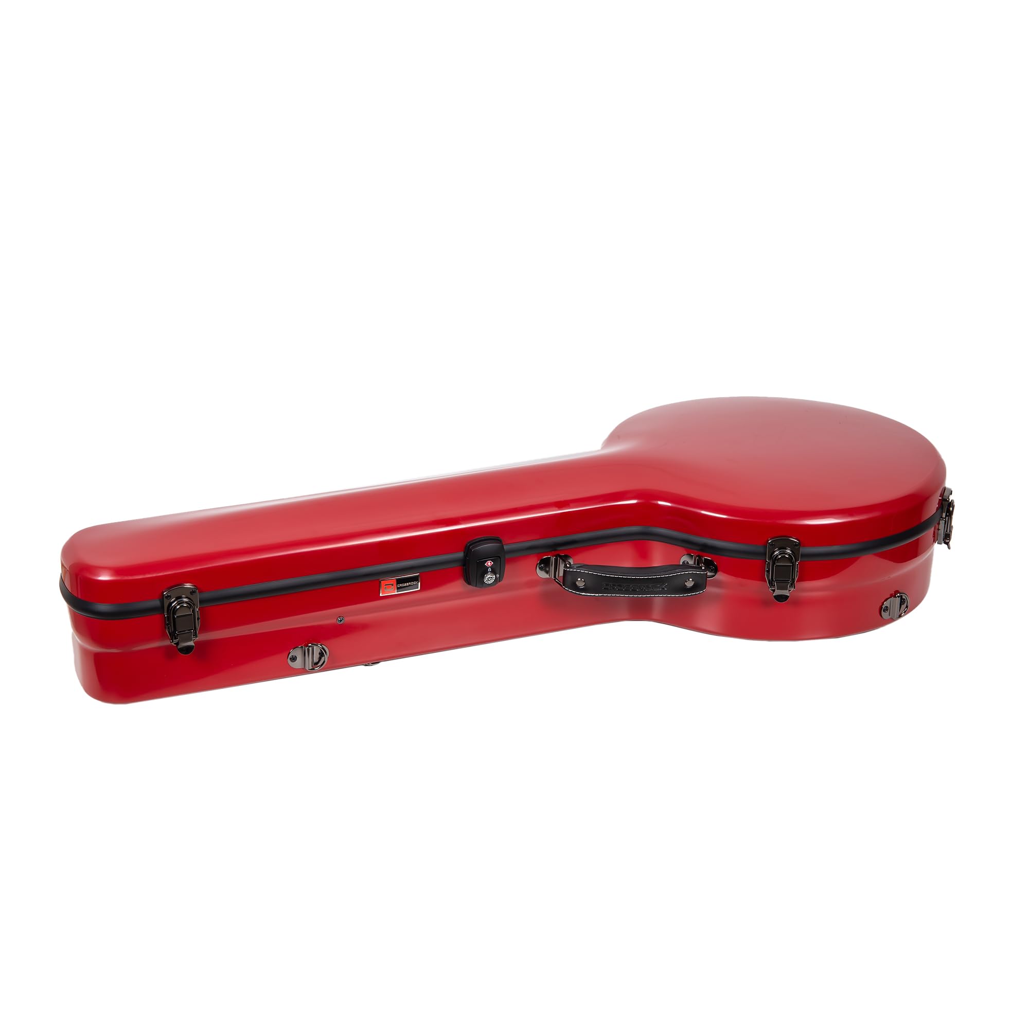 Crossrock Poly Carbon Cello Case for 4/4 Full Size | Red Matte Finish, Black Velvet Interior, Wheels, Music Pouch – Lightweight Protection Series