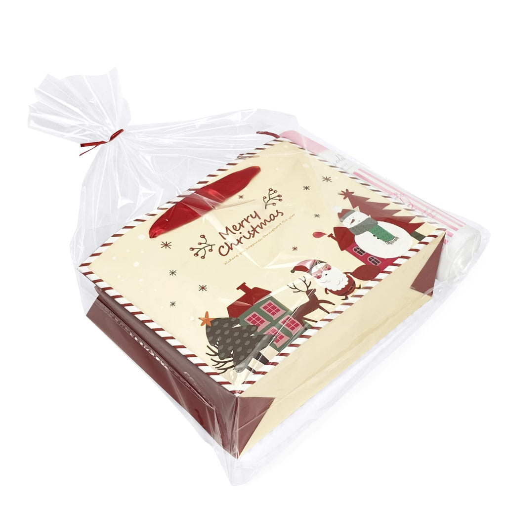 Morepack Large Cello/Cellophane Bags,30x 40 Inches Clear Basket Bags OPP Plastic Cellophane Wrap for Gift Baskets Packaging 20 Pieces (No Bow or Ribbon Included)