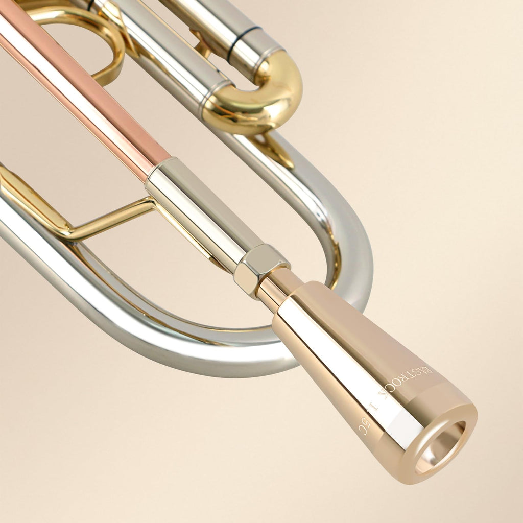 EASTROCK Trumpet Mouthpiece1.5C Trumpet Mouthpiece Brass Bullet Shape Instrument Accessories Silver
