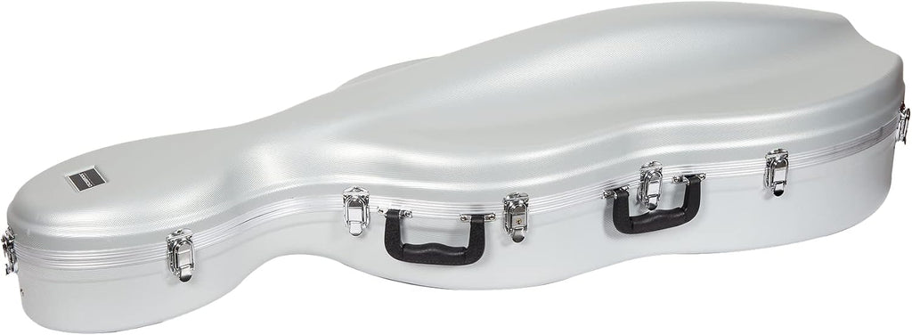 Crossrock Commuter ABS Cello Case for 4/4 & 3/4 | Matte Blue Diamond Shell, Wheels & Backpack Straps – Lightweight Case for Daily Rehearsal & Travel