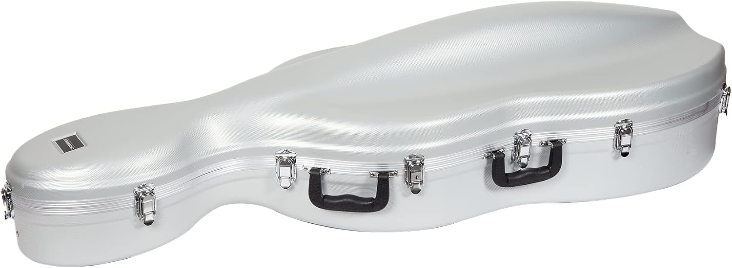 Crossrock Commuter ABS Cello Case for 4/4 & 3/4 | Matte Blue Diamond Shell, Wheels & Backpack Straps – Lightweight Case for Daily Rehearsal & Travel