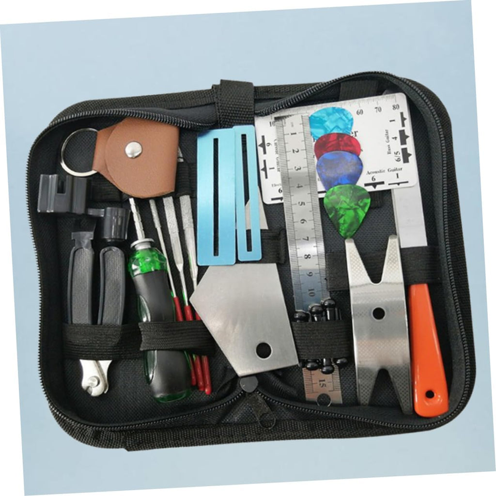 Abaodam Guitar Accessories Kit String Cutter Fret File Fingeraord Guard Action Ruler Guitar Frets Tool Set