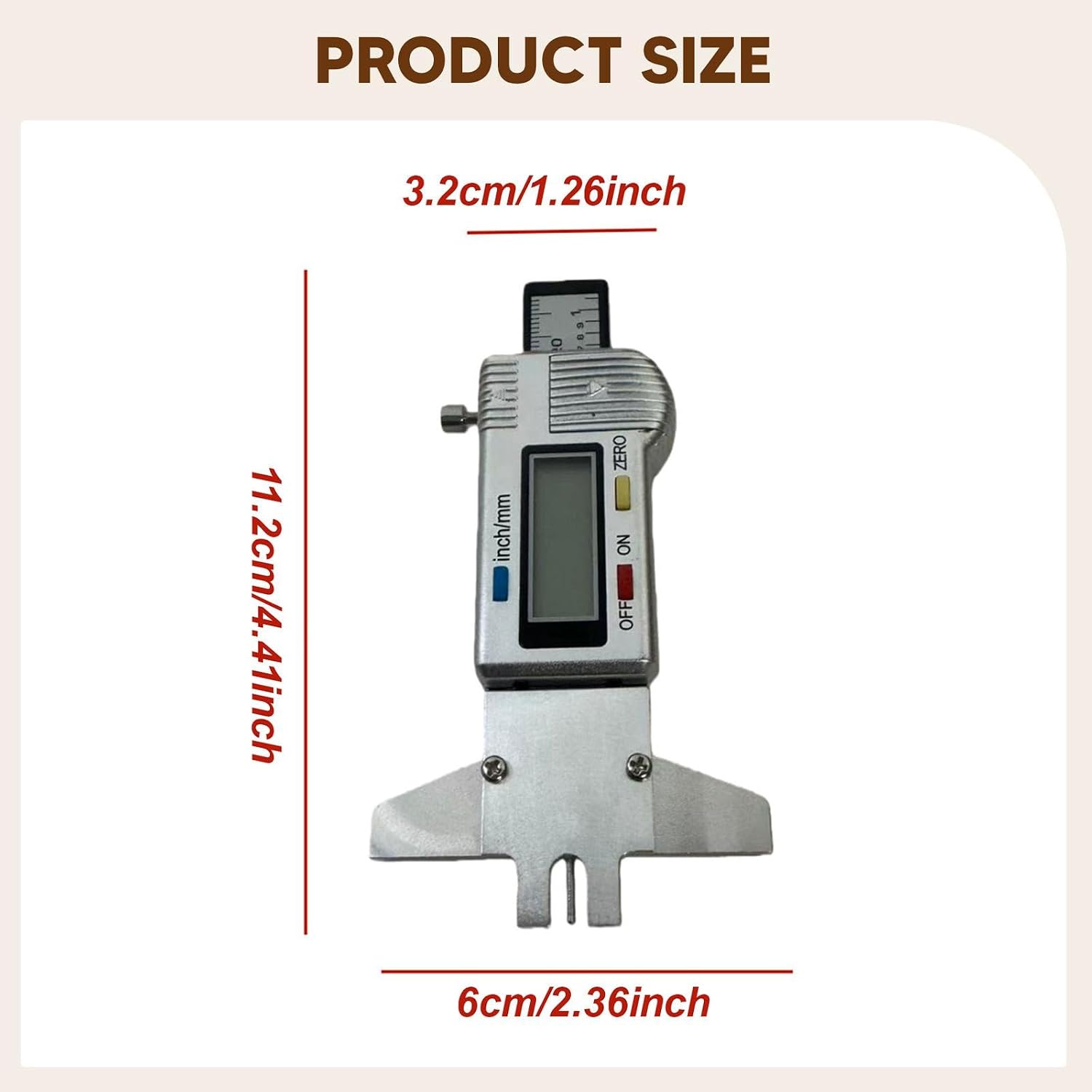 YIJU Guitar String Height Meter with Digital Display, Aluminum String Gauge