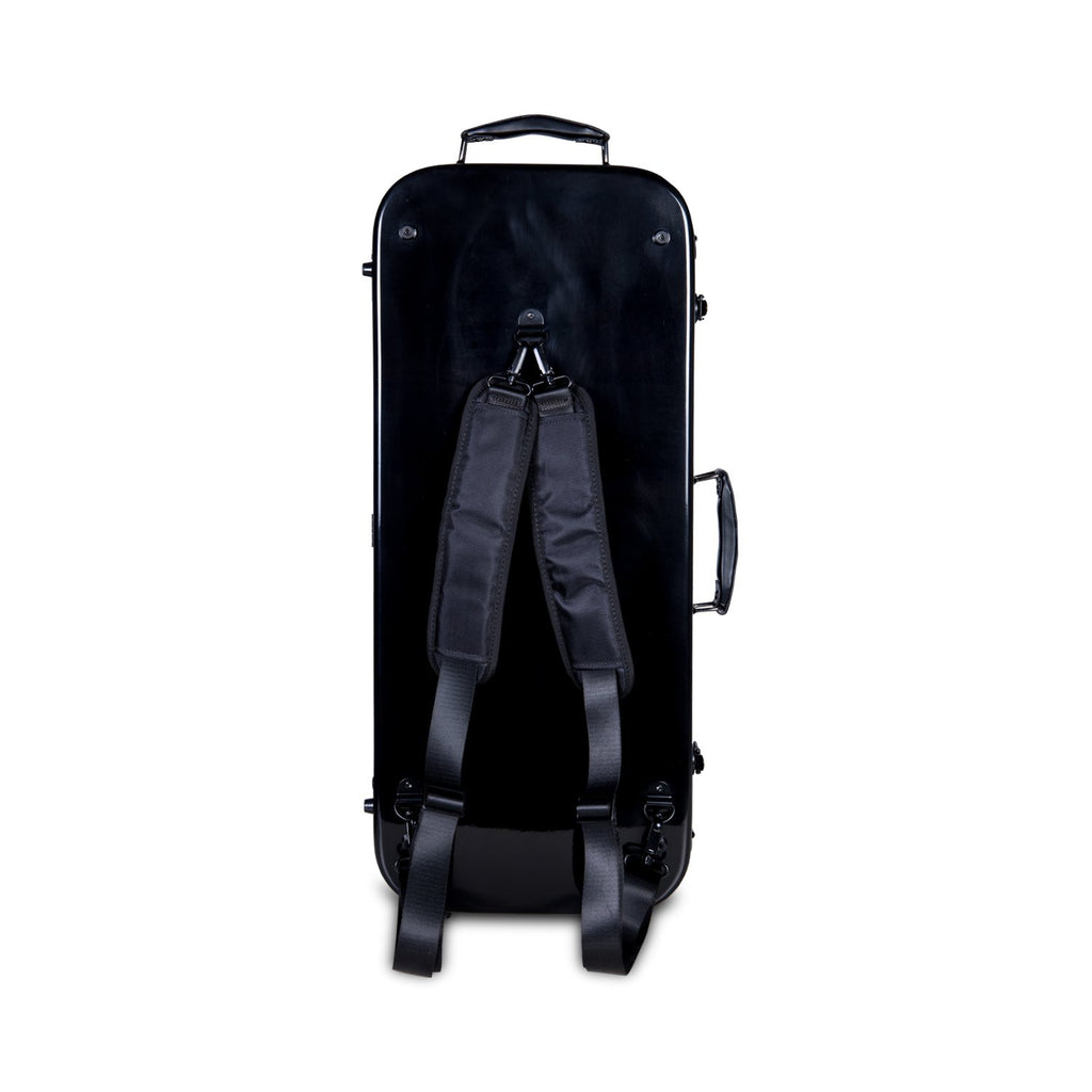 Crossrock Fiberglass Double Violin Case fits Two 4/4 Full-Size Violins- Includes TSA lock, Protective Blanket, Hygrometer, Removable Shoulder Straps- Milky White (CRF2020DVMW)