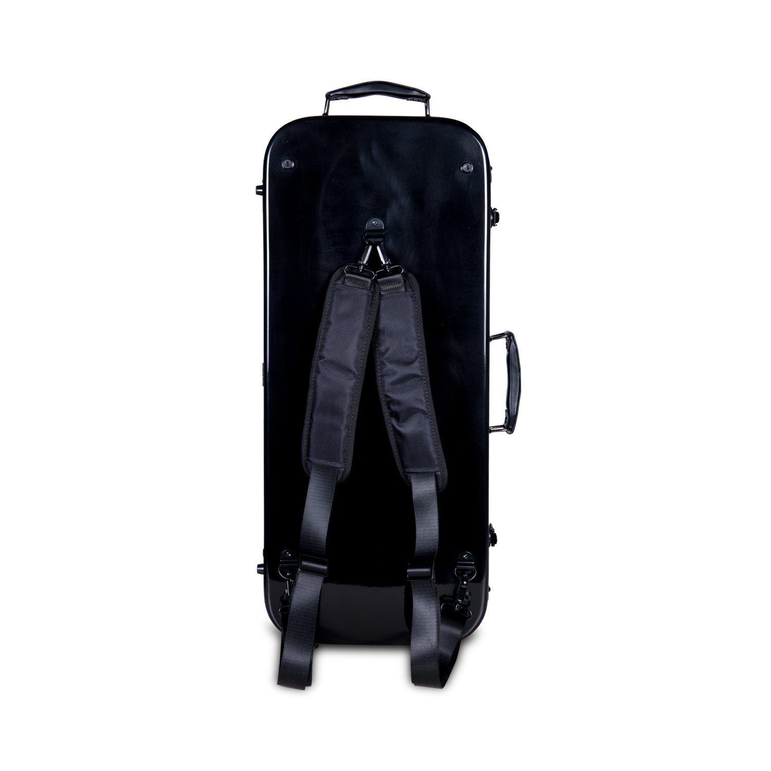Crossrock Fiberglass Double Violin Case fits Two 4/4 Full-Size Violins- Includes TSA lock, Protective Blanket, Hygrometer, Removable Shoulder Straps- Milky White (CRF2020DVMW)