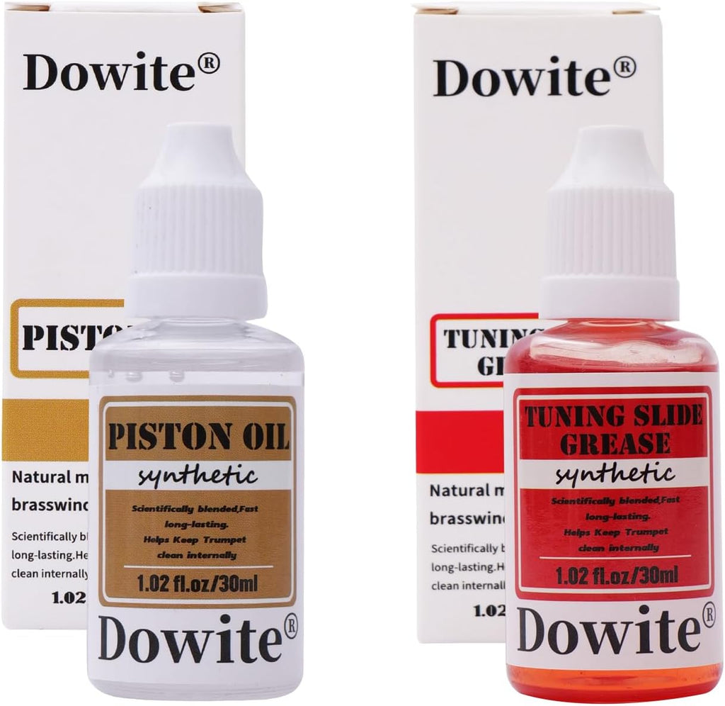 Premium Trumpet Valve Oil & Tuning Slide Grease Combo – 30ml Synthetic Lubricant Set for Brass Instruments, Smooth Fast Valve Action & Easy Maintenance