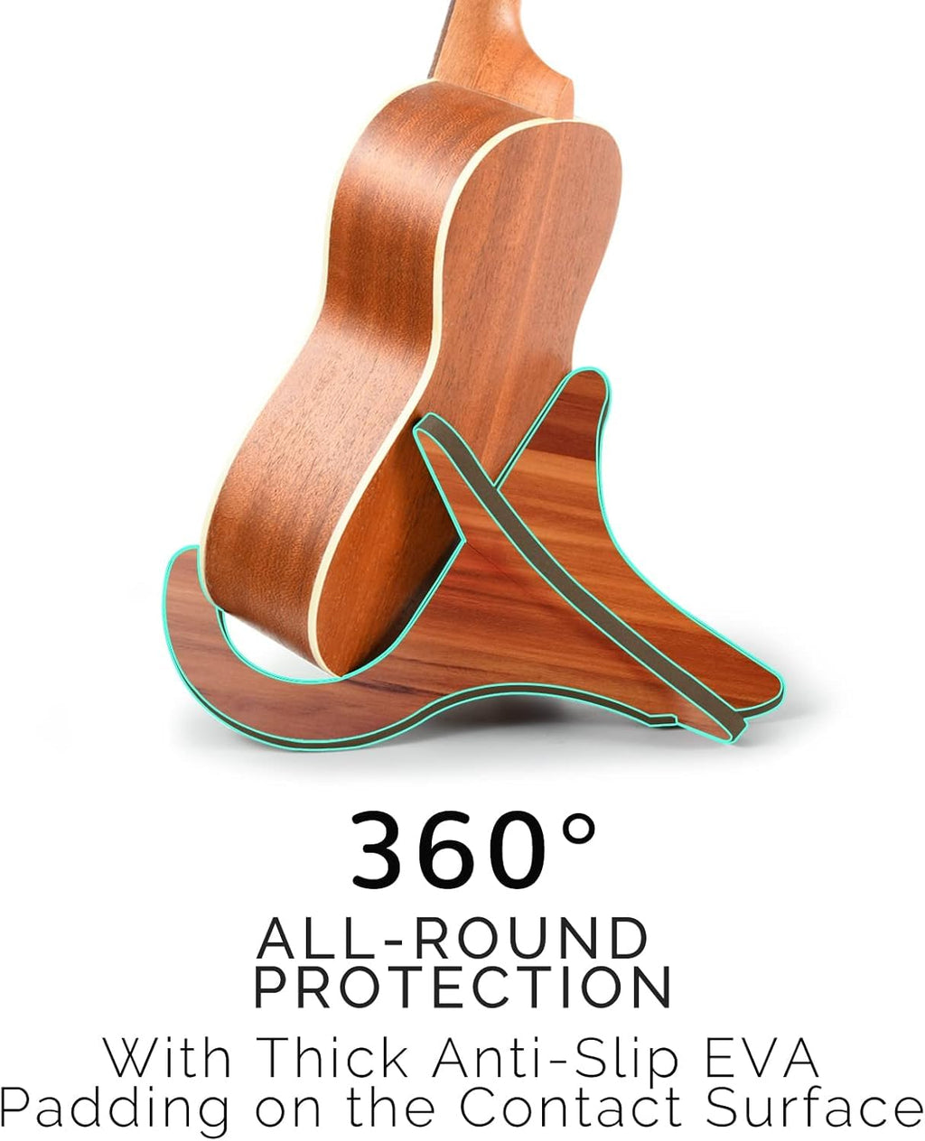 6Pair Wooden Ukulele Stand Violin Mandolin Folding Portable Stand Sapele
